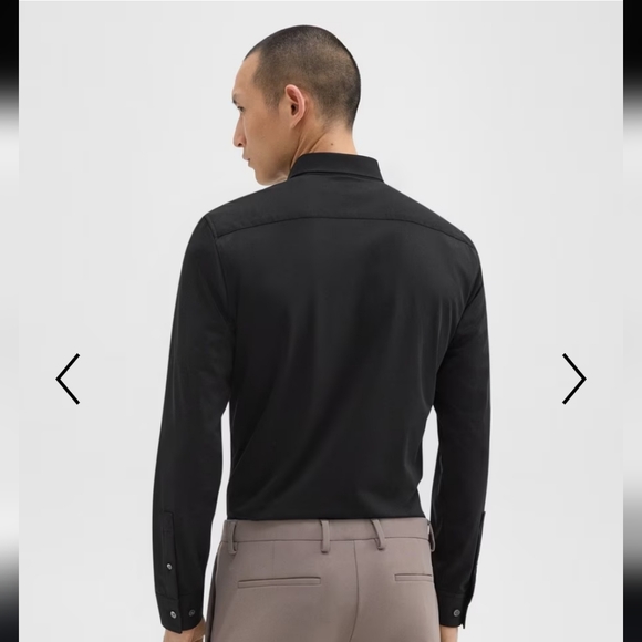 New Men's Theory Sylvain Black Shirt Small - Picture 8 of 8
